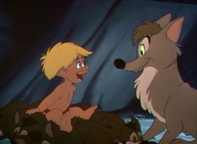 Screenshots from the 1948 Disney cartoon Pecos Bill