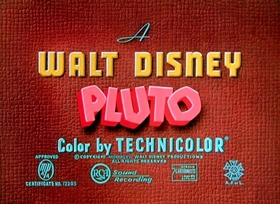 Screenshots from the 1948 Disney cartoon Pluto