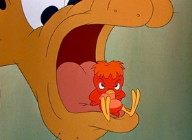 Screenshots from the 1948 Disney cartoon Pluto