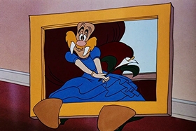 Screenshots from the 1948 Walter Lantz cartoon Banquet Busters