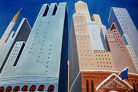 Screenshots from the 1948 Walter Lantz cartoon Banquet Busters