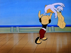 Screenshots from the 1948 Walter Lantz cartoon Playful Pelican
