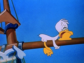 Screenshots from the 1948 Walter Lantz cartoon Playful Pelican