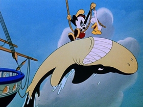 Screenshots from the 1948 Walter Lantz cartoon Playful Pelican