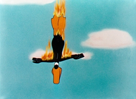 Screenshots from the 1948 Warner Bros. cartoon What Makes Daffy Duck