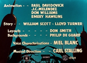 Screenshots from the 1948 Warner Bros. cartoon What Makes Daffy Duck