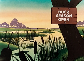 Screenshots from the 1948 Warner Bros. cartoon What Makes Daffy Duck