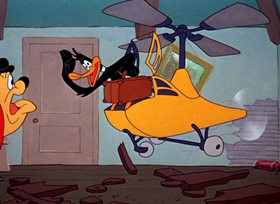 Screenshots from the 1948 Warner Bros. cartoon The Stupor Salesman