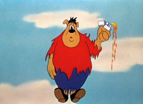 Screenshots from the 1948 Warner Bros. cartoon The Stupor Salesman