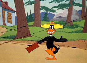 Screenshots from the 1948 Warner Bros. cartoon The Stupor Salesman