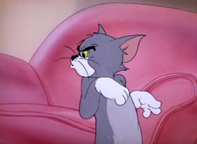 Screenshots from the 1949 MGM cartoon Polka Dot Puss
