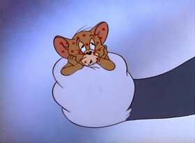 Screenshots from the 1949 MGM cartoon Polka Dot Puss