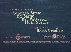 Screenshots from the 1949 MGM cartoon Polka Dot Puss