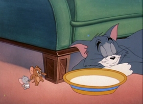 Screenshots from the 1949 MGM cartoon The Little Orphan