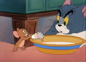 Screenshots from the 1949 MGM cartoon The Little Orphan