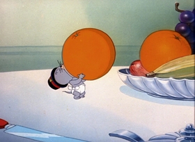 Screenshots from the 1949 MGM cartoon The Little Orphan