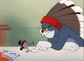 Screenshots from the 1949 MGM cartoon The Little Orphan