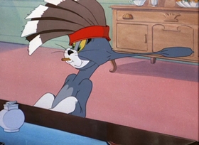 Screenshots from the 1949 MGM cartoon The Little Orphan