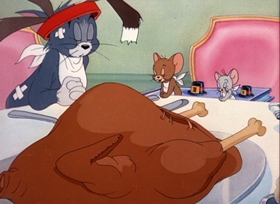 Screenshots from the 1949 MGM cartoon The Little Orphan