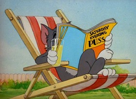 Screenshots from the 1949 MGM cartoon Hatch Up Your Troubles