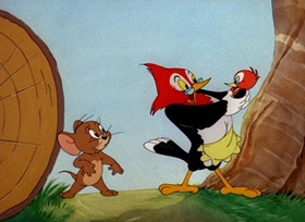 Screenshots from the 1949 MGM cartoon Hatch Up Your Troubles