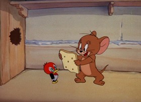 Screenshots from the 1949 MGM cartoon Hatch Up Your Troubles