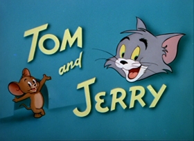 Screenshots from the 1949 MGM cartoon Heavenly Puss