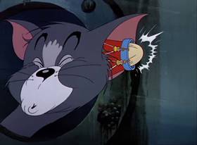 Screenshots from the 1949 MGM cartoon The Cat and the Mermouse