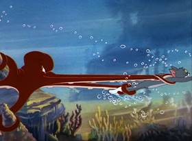 Screenshots from the 1949 MGM cartoon The Cat and the Mermouse