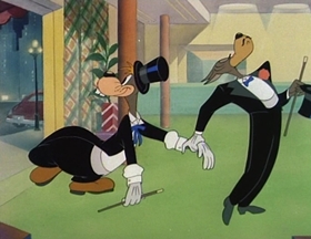 Screenshots from the 1949 MGM cartoon Little Rural Riding Hood