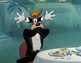 Screenshots from the 1949 MGM cartoon Little Rural Riding Hood