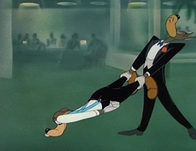 Screenshots from the 1949 MGM cartoon Little Rural Riding Hood