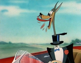 Screenshots from the 1949 MGM cartoon Little Rural Riding Hood