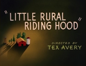 Screenshots from the 1949 MGM cartoon Little Rural Riding Hood