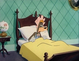 Screenshots from the 1949 MGM cartoon Little Rural Riding Hood