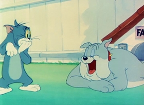 Screenshots from the 1949 MGM cartoon Love That Pup