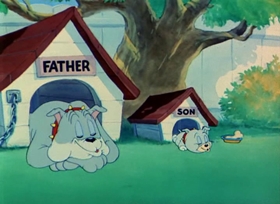 Screenshots from the 1949 MGM cartoon Love That Pup