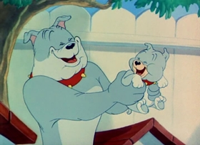 Screenshots from the 1949 MGM cartoon Love That Pup