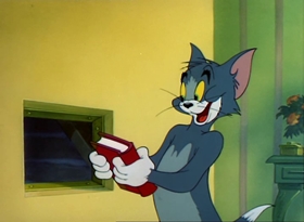 Screenshots from the 1949 MGM cartoon Jerry