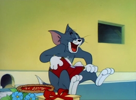 Screenshots from the 1949 MGM cartoon Jerry