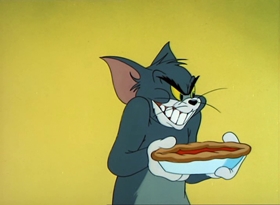 Screenshots from the 1949 MGM cartoon Jerry