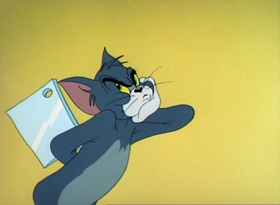 Screenshots from the 1949 MGM cartoon Jerry