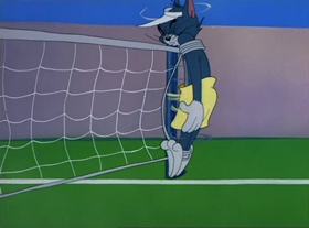 Screenshots from the 1949 MGM cartoon Tennis Chumps