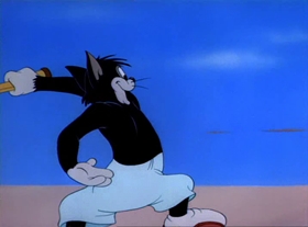 Screenshots from the 1949 MGM cartoon Tennis Chumps