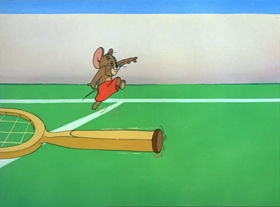 Screenshots from the 1949 MGM cartoon Tennis Chumps