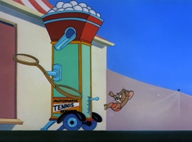 Screenshots from the 1949 MGM cartoon Tennis Chumps