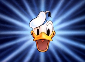 Screenshots from the 1949 Disney cartoon Winter Storage