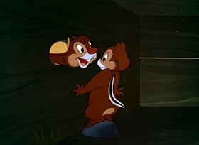 Screenshots from the 1949 Disney cartoon Winter Storage