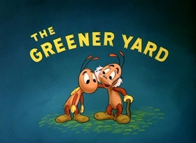 Screenshots from the 1949 Disney cartoon The Greener Yard