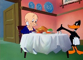 Screenshots from the 1949 Warner Bros. cartoon Wise Quackers